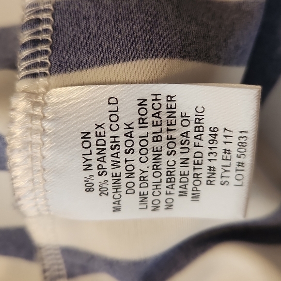 𝅺JUDE Connally Navy and White Striped Molly Dress Size XS - Picture 11 of 11